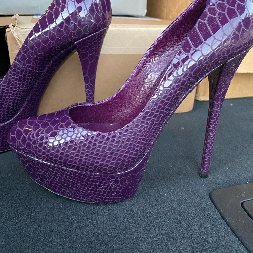 Casadei Purple Python Heels